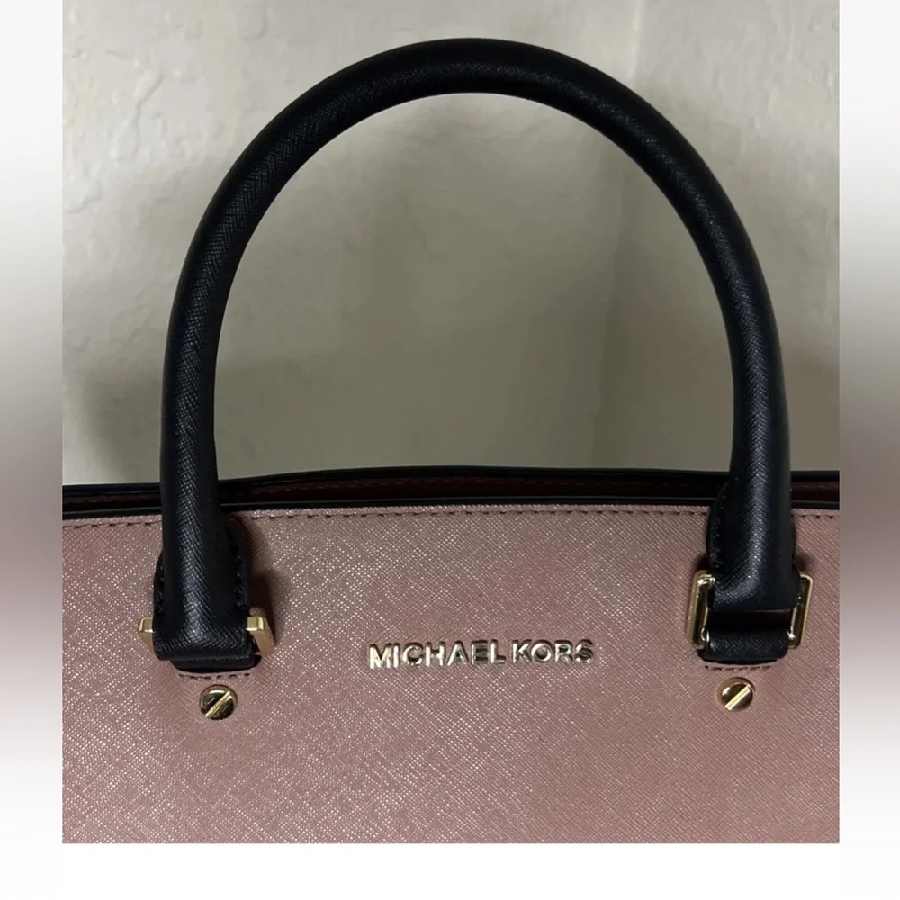 Michael Kors Medium Satchel Mauve/Beige